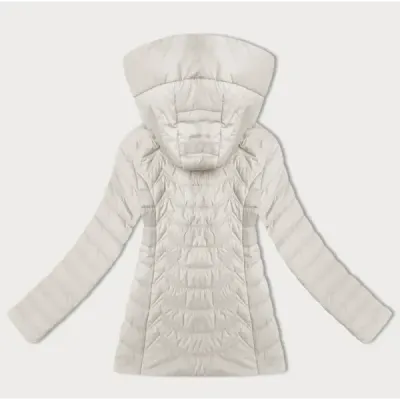 Jacheta de damă murată cu glugă J Style ecru (16M9238-280)