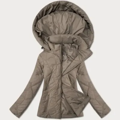 Jacheta subtire pentru femei cu gluga J Stil bej (16M9250-62)