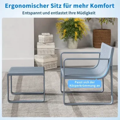 Set de mobilier de gradina cu 2 parti de balcon PP cu mobilier balcon de masa
