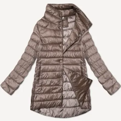 Sacou de damă quilted cu standul Minority Brown (P3-6908-305)