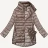 Sacou de damă quilted cu standul Minority Brown (P3-6908-305)