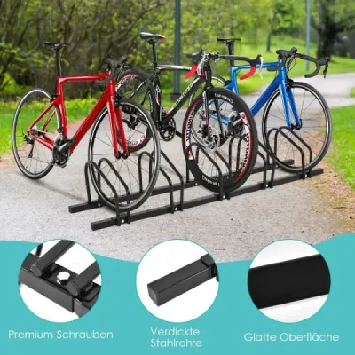 stand de biciclete stand stand stand stand stand stand stand cu 5 pitch-uri de biciclete negru