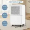 15 l/zi Dezumidificator de aer pentru domiciliu Dezumidificator cameră cu 4 moduri și cronometru 24 ore