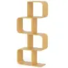 Librărie în formă de S din bambus cu 4 niveluri Stand raft Rafturi birou 61 x 23 x 133,5 cm