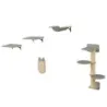 5 PCS Pisici Urcare Zid Scratch cu platforme &amp; scratchboard 2 Seat Rod cu pernă