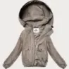 Dámska tenká bunda MODA8017 tmavo béžová