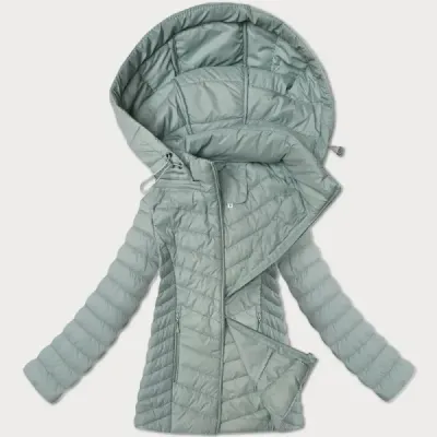 Jacheta de dama usoara cu capota detașabila J Stil menta (16M9230-156)
