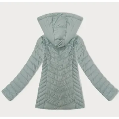 Jacheta de dama usoara cu capota detașabila J Stil menta (16M9230-156)