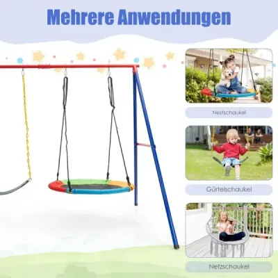 Swing stand mare din metal cu robust Ancoră de podea cu cadru A și capac fără alunecare și picior