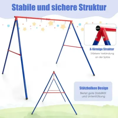Swing stand mare din metal cu robust Ancoră de podea cu cadru A și capac fără alunecare și picior