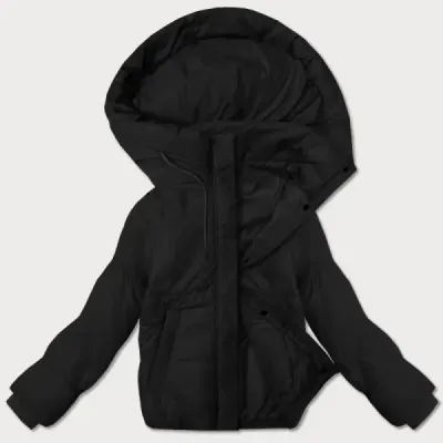 Jacheta scurtă pentru femei cu glugă J Stil negru (16M9237-392)