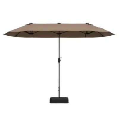 Umbrela dubla de soare cu stand 400 x 200 cm Large XXL Brown