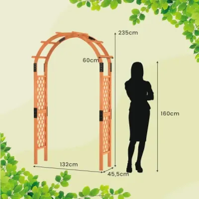 Arcul de trandafiri din lemn pentru căţărarea plantelor Garden Arch Arc Spalier Grid