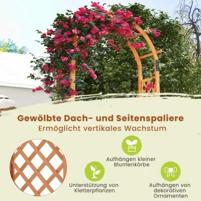 Arcul de trandafiri din lemn pentru căţărarea plantelor Garden Arch Arc Spalier Grid