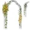 2 jumatate rotund trandafir arc arcada de gradina din metal arc arcade arc 150 x 39 x 250 cm Negru