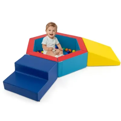 3 TLG. Blocuri de spumă cu Bale Bath & 100 Ocean Balls Blocuri moi Alpinism blocuri