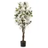 120 cm Arta Arbore cu flori in Pot Artificial Bougainvillea Arbore Plante artificiale Alb 1 bucata