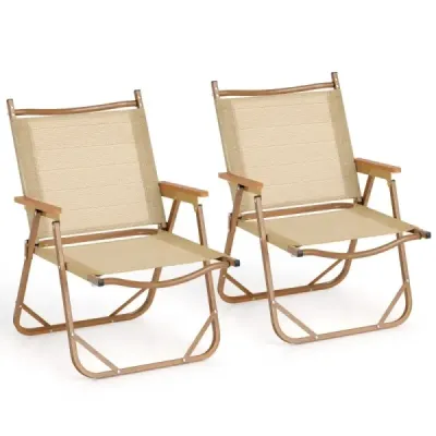 2 seturi Scaune pliabile de camping cu scaune pliante cadru din aluminiu Scaune pliante ultraluminice