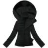 Jacheta pentru femei cu materiale comune J Stil negru (16M9225-392)