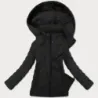 Jacheta de femeie cu glugă J Stil negru (16M9232-392)