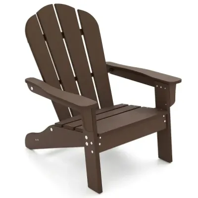 Scaun Adirondack din PEÎD cu spate ergonomic Scaun Adirondack Brown