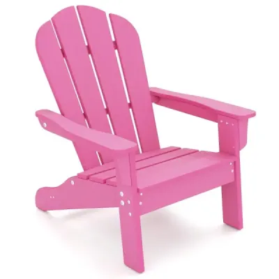 Scaun Adirondack din PEÎD cu spătar ergonomic Scaun Adirondack Roz