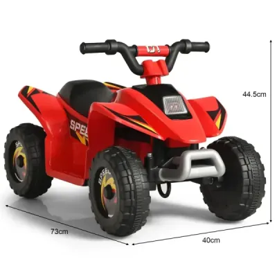 6V elektrická detská štvorkolka mini elektrická štvorkolka detské auto 73 x 40 x 44,5 cm červená