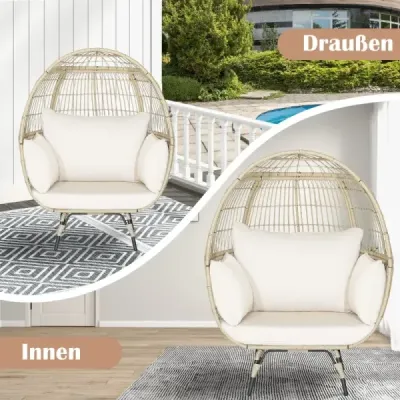 Coș în formă de ou Scaun supradimensionat interior și exterior