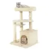 Scratch Small 85cm Cat Tree cu Cat Cave &amp; Soft Seat Bej