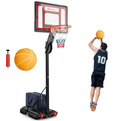 Stand de baschet reglabil 105-260 cm inaltime cu stand & 2 roti baschet