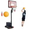 Stand de baschet reglabil 105-260 cm inaltime cu stand &amp; 2 roti baschet