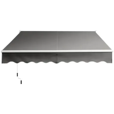 Protecţie solară terasă din aluminiu extensibilă protecţie solară 295 x 250 cm gri