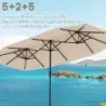umbrela dublu de soare cu manivela si protectie UV umbrela umbrela umbrela parasolar