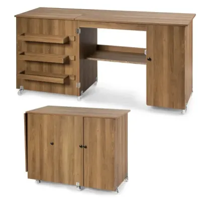 Masa pliabila de cusut masa versatila de baza cu placa larga de lucru 158 x 50 x 75 cm Brown