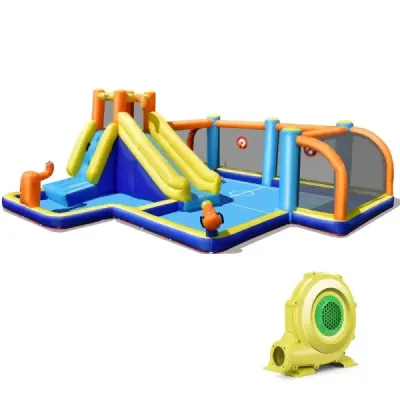 gonflabil Hüpfburg cu Blower Giant gonflabil Slide de apă în Fotbal Design colorat
