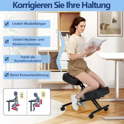 Scaun genunchi ergonomic cu scaun înclinat pentru ameliorarea durerii Scaun birou ortoped