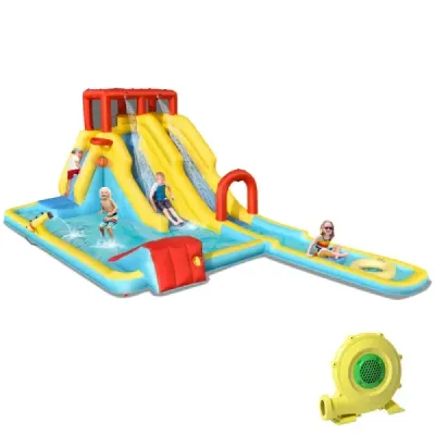 Hüpfburg cu 680W Slide de apă Alpinism Baschet de perete Pistol de apă cos