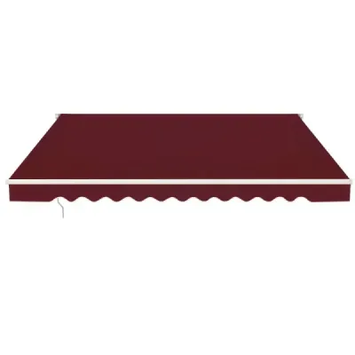 Markise cu terase din aluminiu retractabile cret protectie solara 3 x 2,5 m-vin rosu